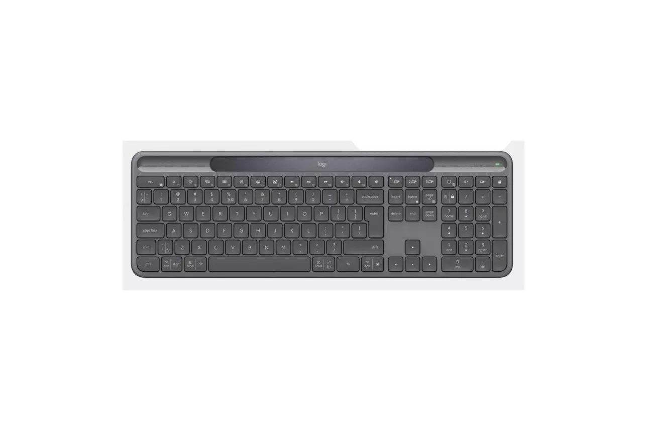 Teclado Logitech Signature Slim Solar+ K980 inalámbrico completo Bluetooth con carga solar