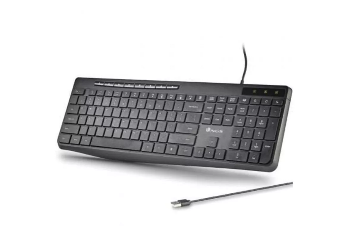 Teclado NGS Spectra de membrana ultra slim silencioso con teclas multimedia y conexión USB-A