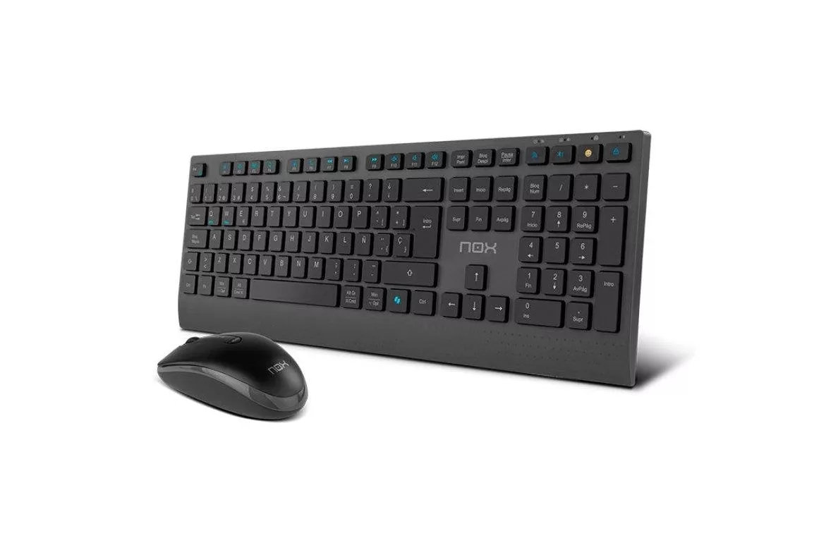 Teclado NOX Lite Duo Combo inalámbrico Español con ratón y USB-C