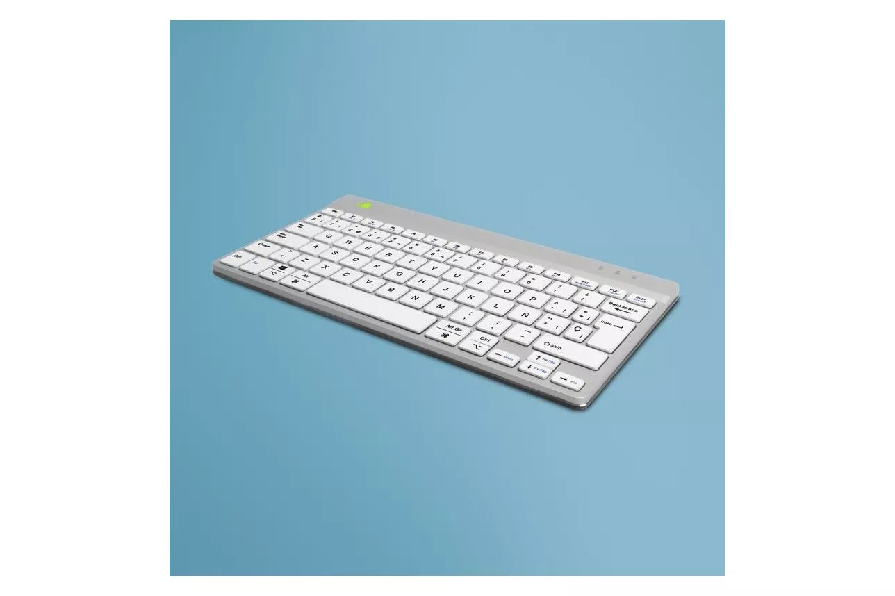 Teclado R-Go Tools Compact Break ergonómico inalámbrico QWERTY (ES) con indicador de pausas y batería recargable