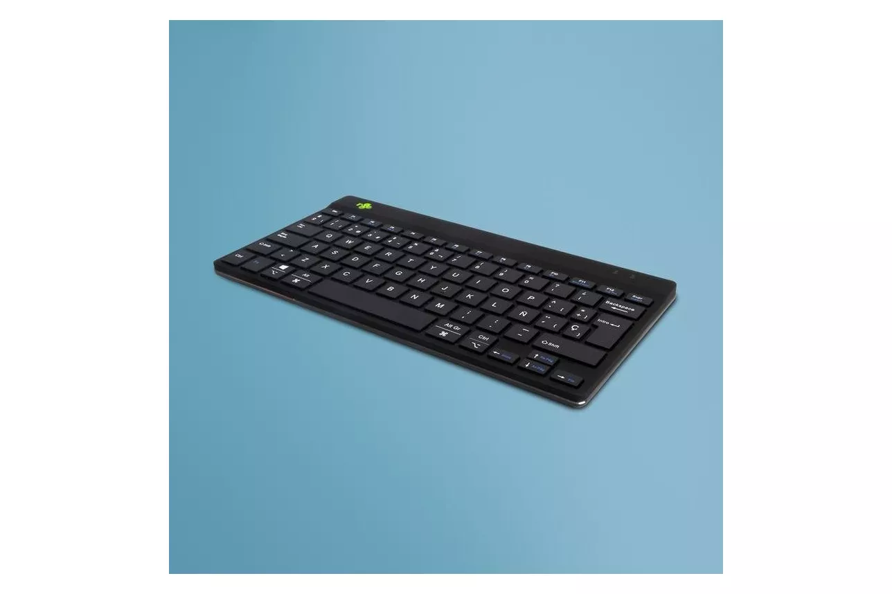Teclado R-Go Tools Compact Break inalámbrico ergonómico QWERTY (ES) con indicador de pausas
