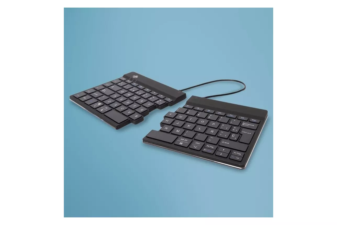 Teclado R-GO TOOLS Split Break inalámbrico ergonómico QWERTY (ES) con software de pausas