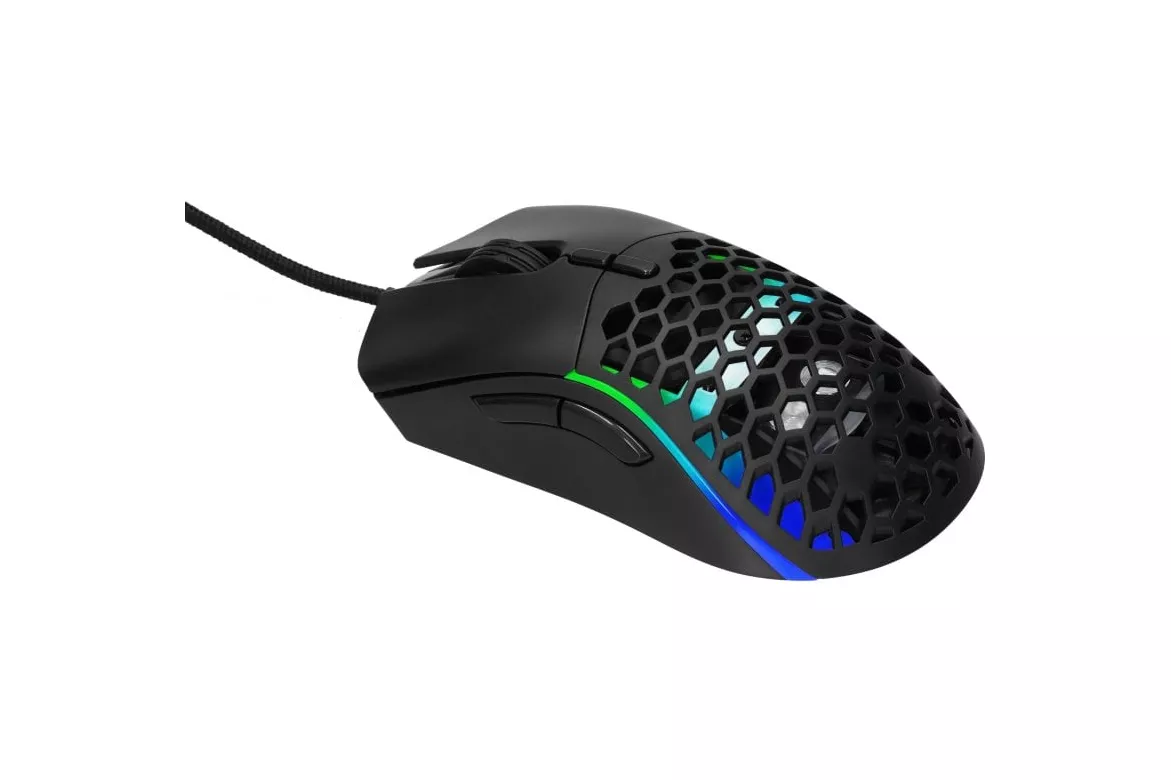 Preyon Hawk Customizable Ratón Gaming Óptico RGB 12400 DPI Negro