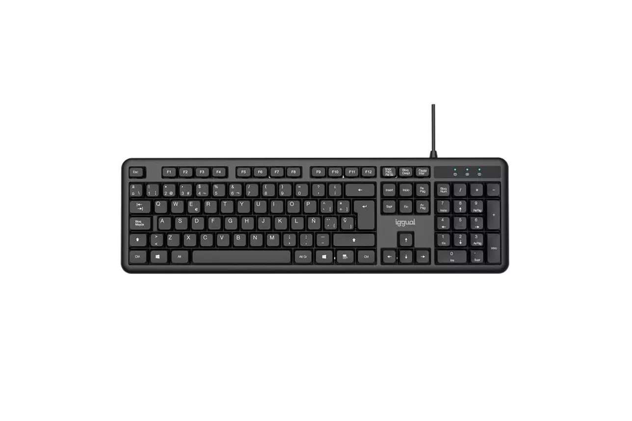 Teclado iggual CK-OFFICE-105T USB Estándar Negro