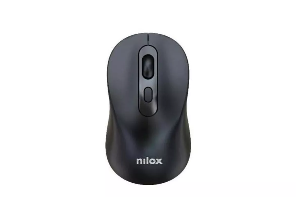 Ratón Nilox Bluetooth Inalámbrico 1600 DPI Negro 4 Botones Óptico Compacto
