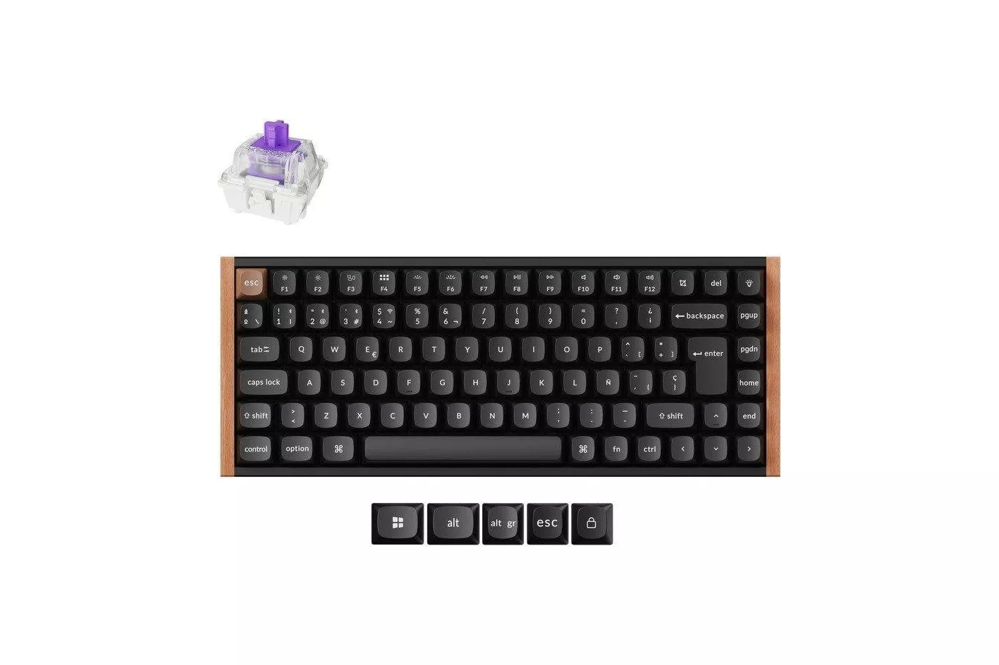 Teclado Keychron K2 HE Hall Effect Magnético inalámbrico 75% con switches magnéticos y RGB