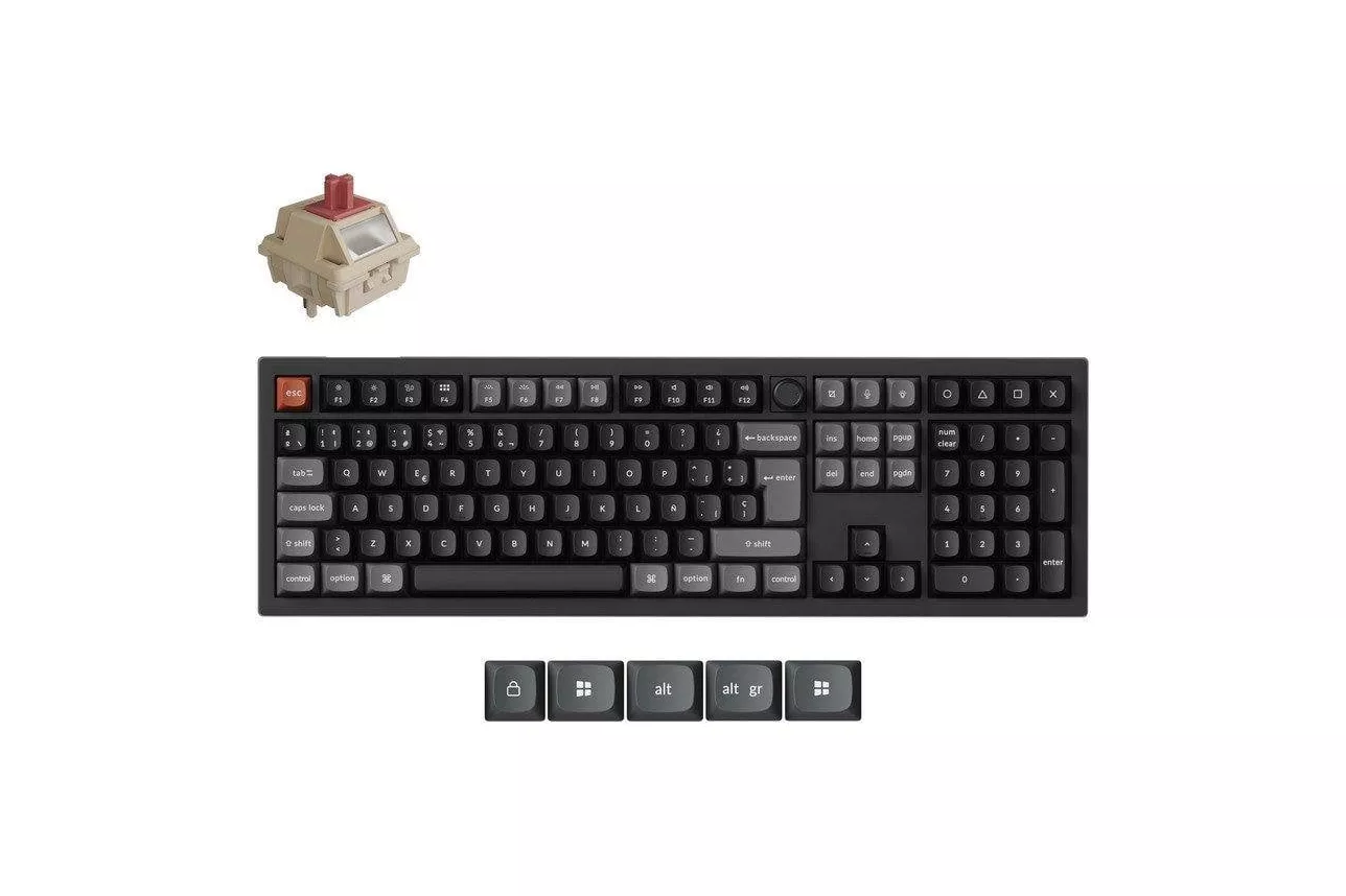Teclado Keychron V6 Ultra 8K mecánico inalámbrico personalizable RGB 100%