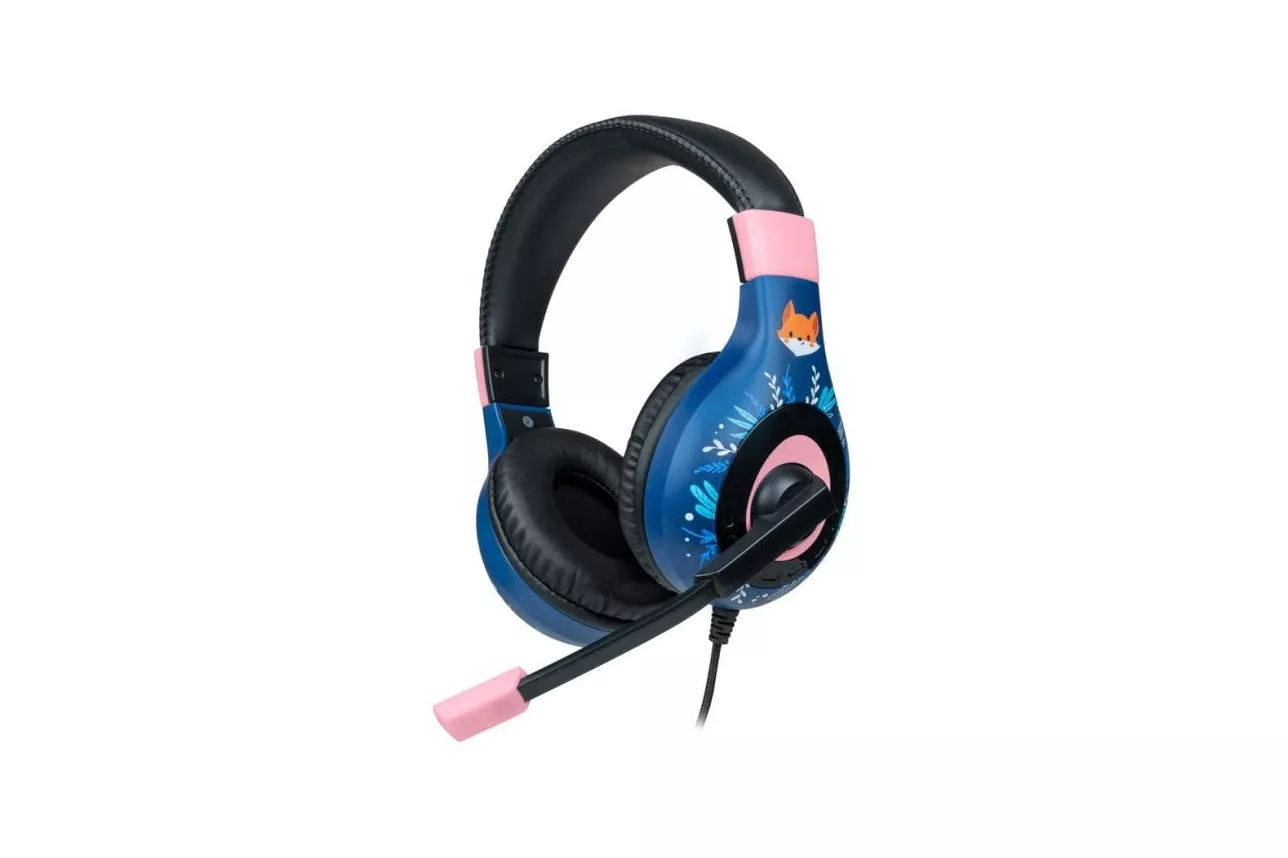 Auriculares BigBen V1 Fox con cable jack 3,5 mm Gaming diadema azul con micrófono plegable
