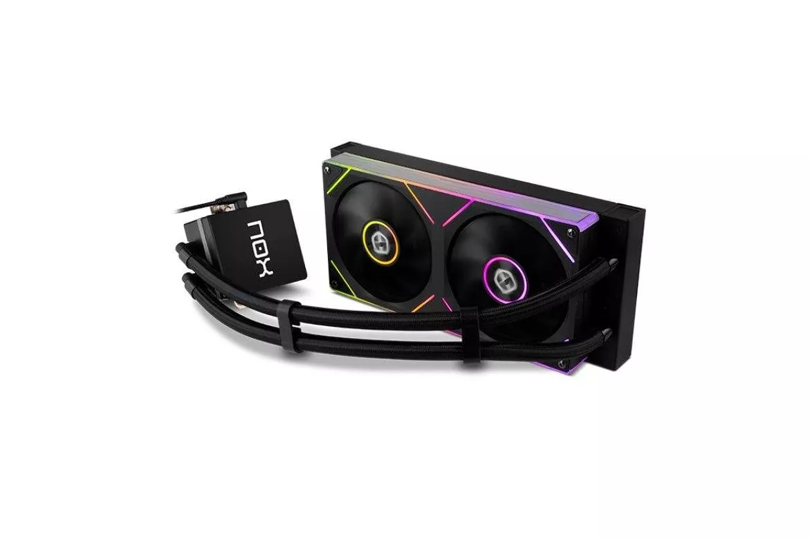 Refrigeración Líquida NOX Hummer M-240 LCD 240mm 2 Ventiladores ARGB Pantalla LCD Negra