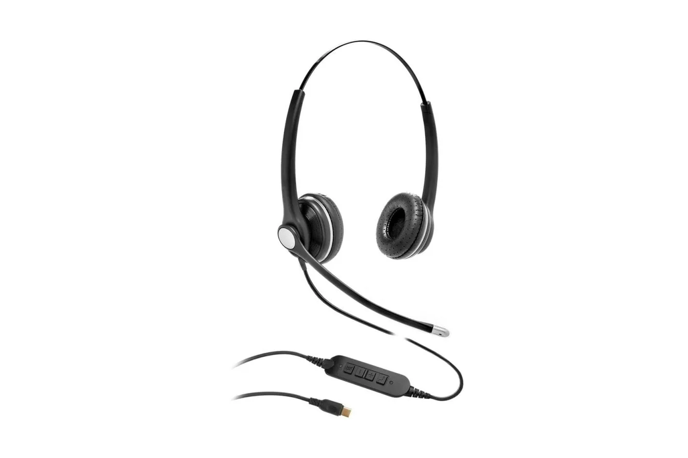 Auriculares Gearlab GLB240450 con cable USB-C para oficina, con Bluetooth y cancelación de ruido, negros