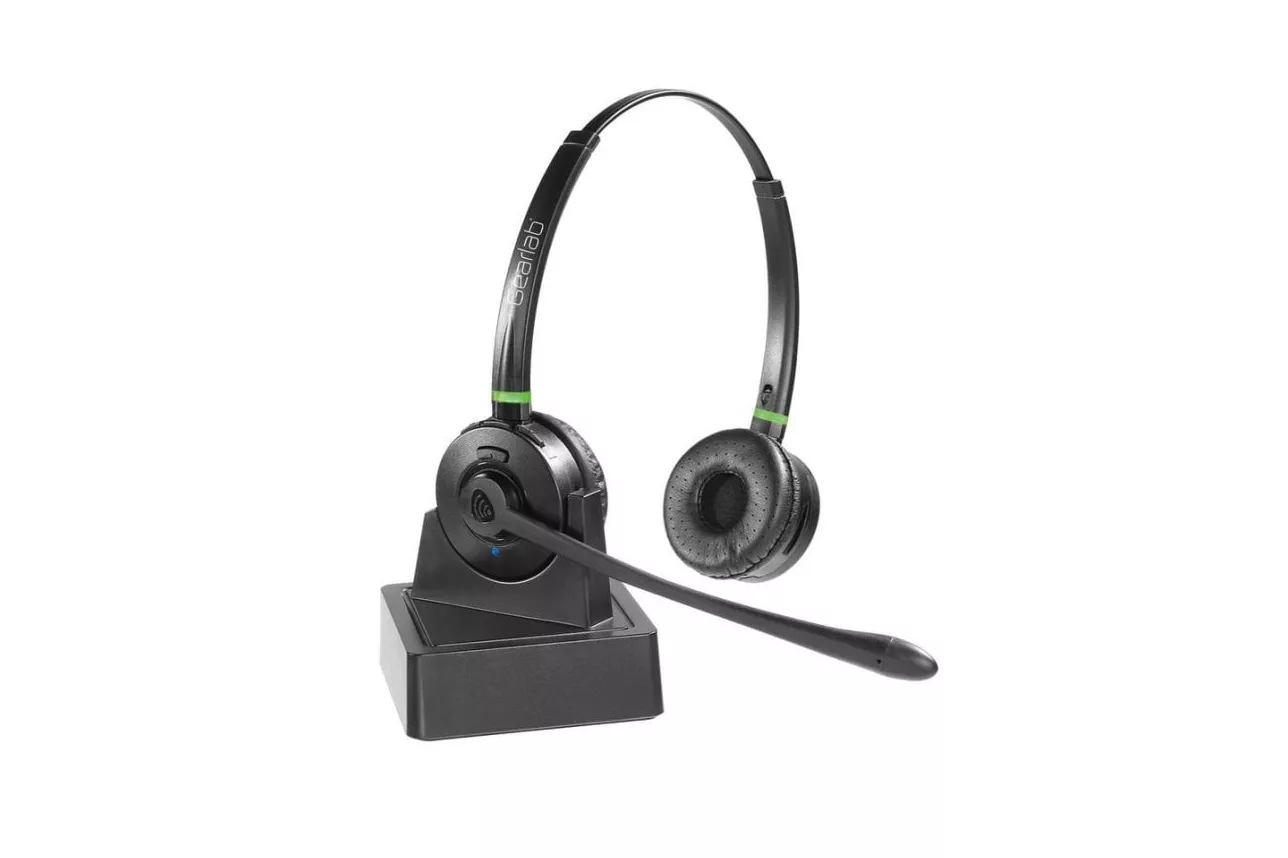 Auriculares Gearlab GLB245500 inalámbricos Bluetooth para oficina con Cancelación de Ruido y micrófono, negros