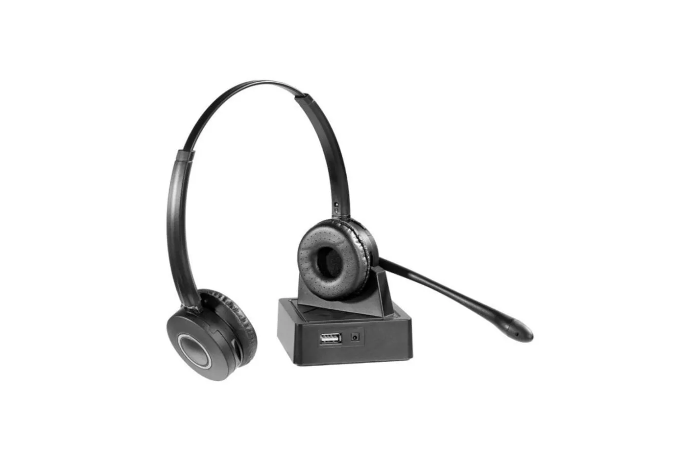 Auriculares Gearlab GLB245550 inalámbricos Bluetooth para oficina con cancelación de ruido negros