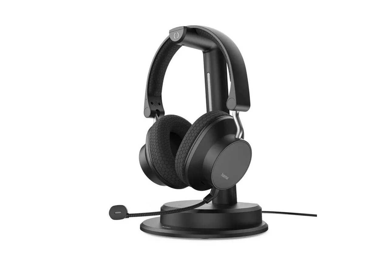 Auriculares Hama BT-900 inalámbricos y con cable Bluetooth para oficina con cancelación de ruido y micrófono negro