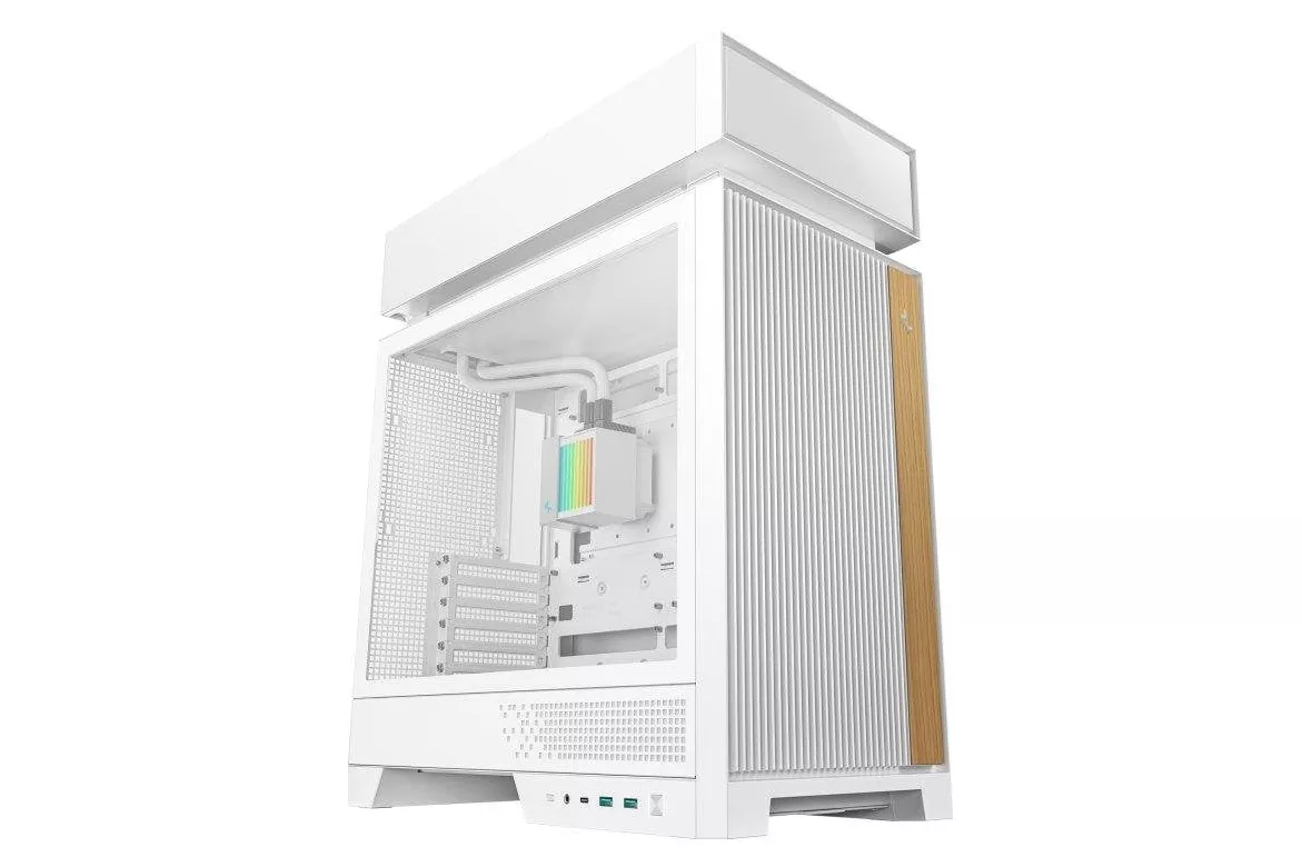 Torre PC Caja DeepCool CL6600 WH ATX Blanca Vidrio Templado ARGB Gaming