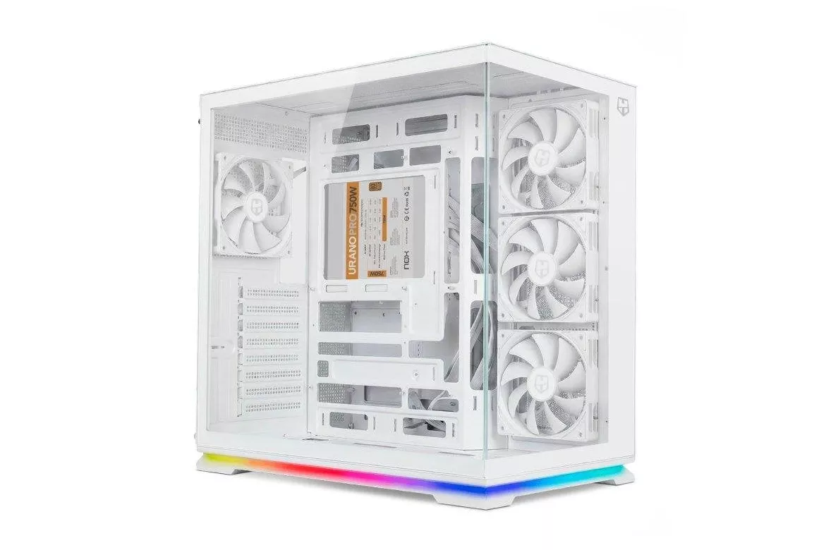 Torre PC Caja NOX Hummer Galaxy Blanca Semitorre ATX Vidrio Templado ARGB