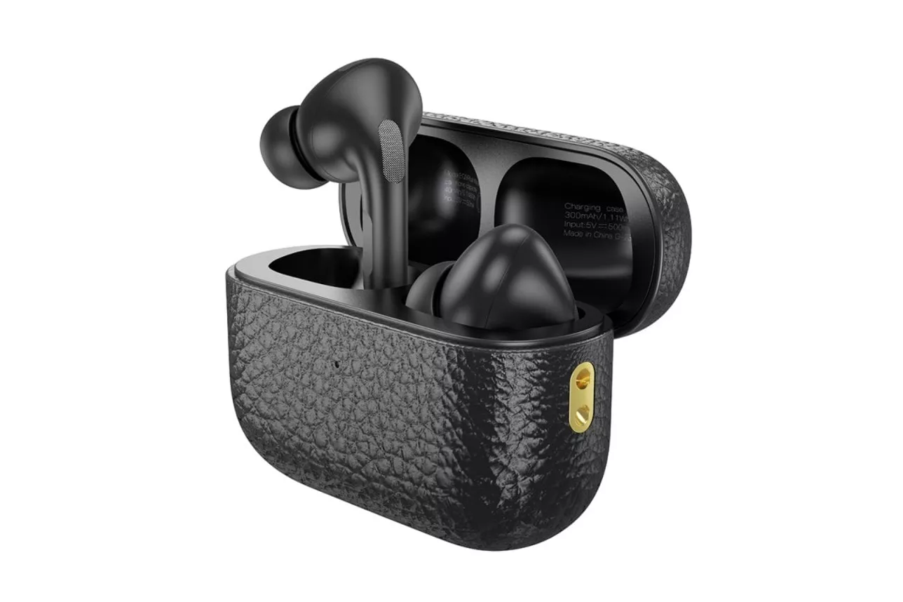 Auriculares Hoco EQ9 Plus inalámbricos Bluetooth con Cancelación de Ruido, control táctil y estuche de carga, negros