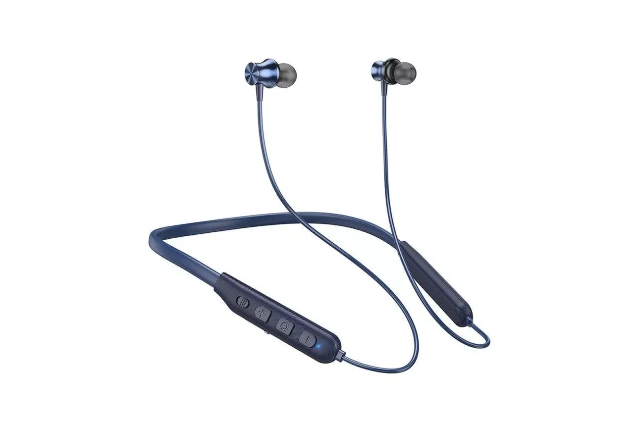 Auriculares Hoco ES64 inalámbricos Bluetooth deportivos con larga autonomía y avisos de voz azul