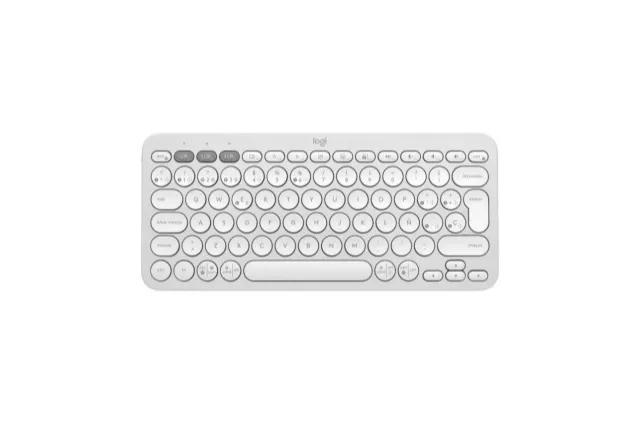 Logitech Pebble Keys 2 K380s (Blanco) - Teclado inalámbrico compacto