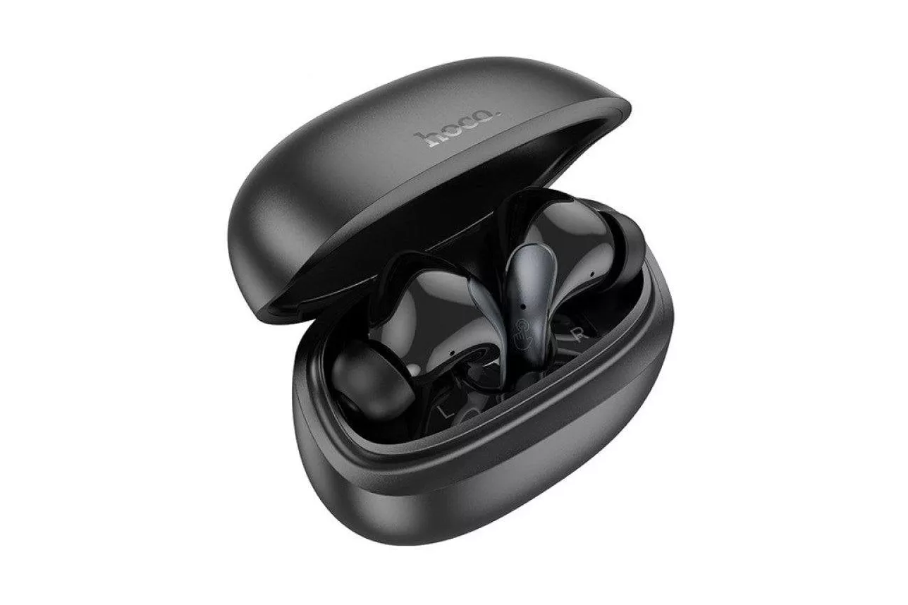 Auriculares Hoco Eq5 inalámbricos Bluetooth 5.3 con cancelación activa de ruido para llamadas y música, negros