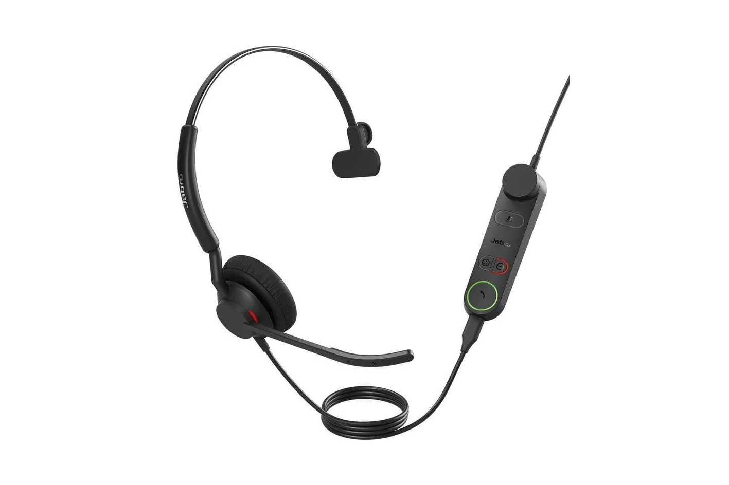 Auriculares Jabra Engage 50 II con cable USB-C para oficina/call center con cancelación de ruido, micrófono triple y control en línea negros