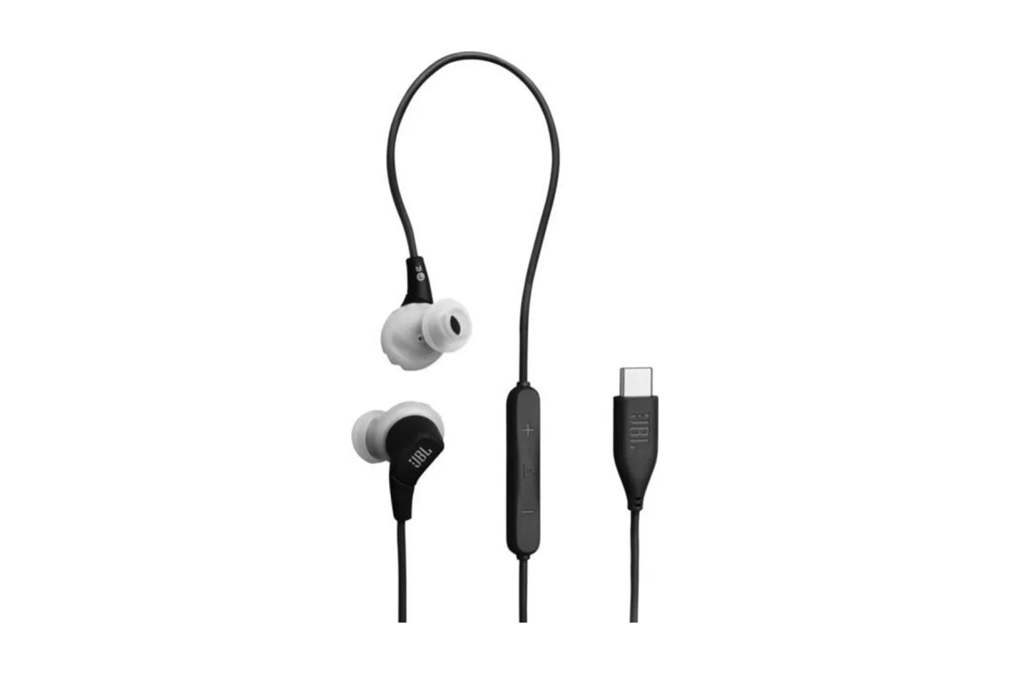 Auriculares JBL Endurance Run 3C con cable USB-C deportivos resistentes al agua y polvo negros