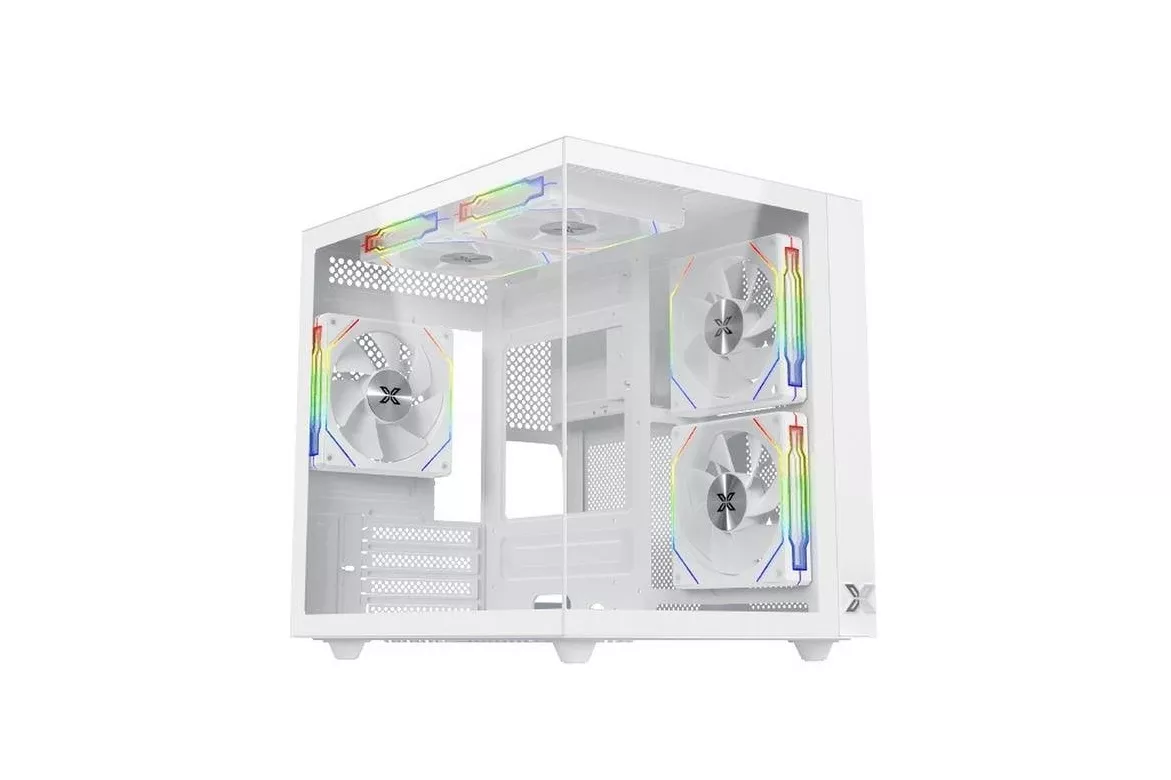 Caja Micro ATX Xigmatek Aqua M Lite Blanca ARGB Vidrio Templado Gamer