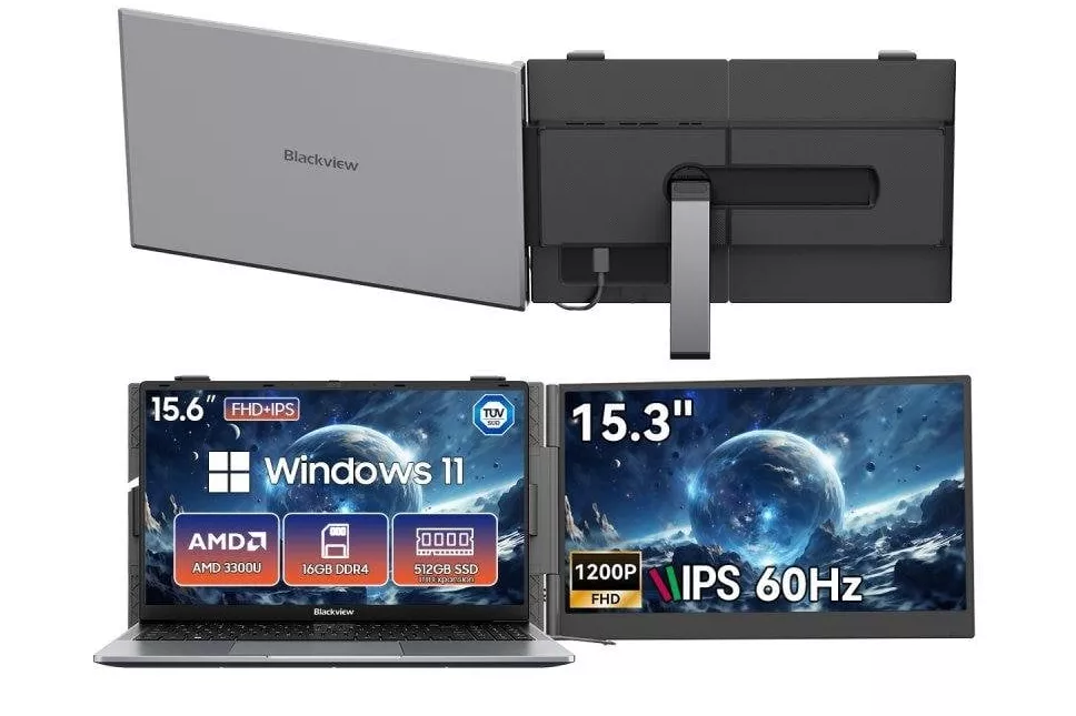 Blackview Acebook 6 AMD Ryzen5 3500U 16GB Gráficos Integrados 512GB SSD Windows 11 Home Bisagra 180° Pantalla FHD+