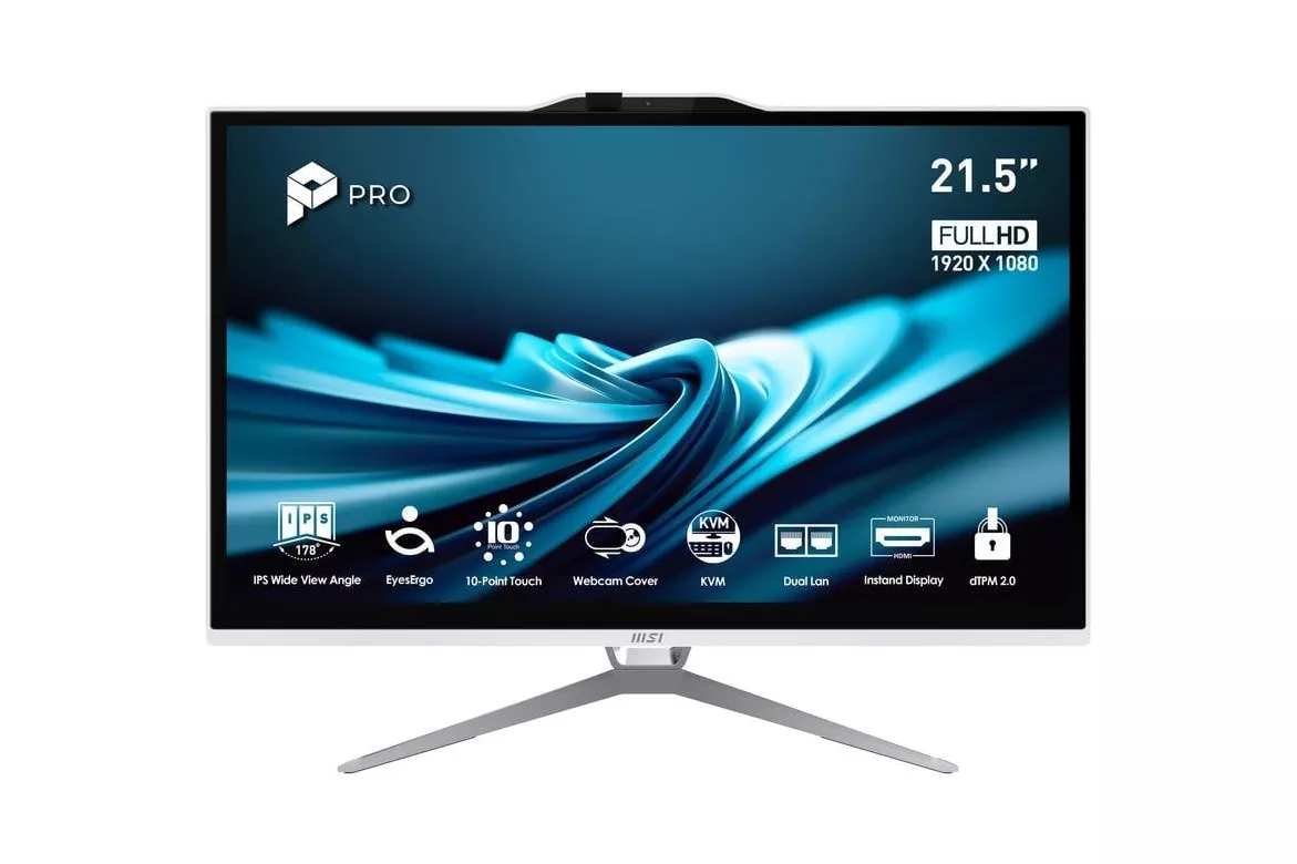 Ordenador Todo en uno MSI Pro AP222T 14M-623EU Intel Pentium Gold G7400 8GB 128GB SSD UHD 730 21.5