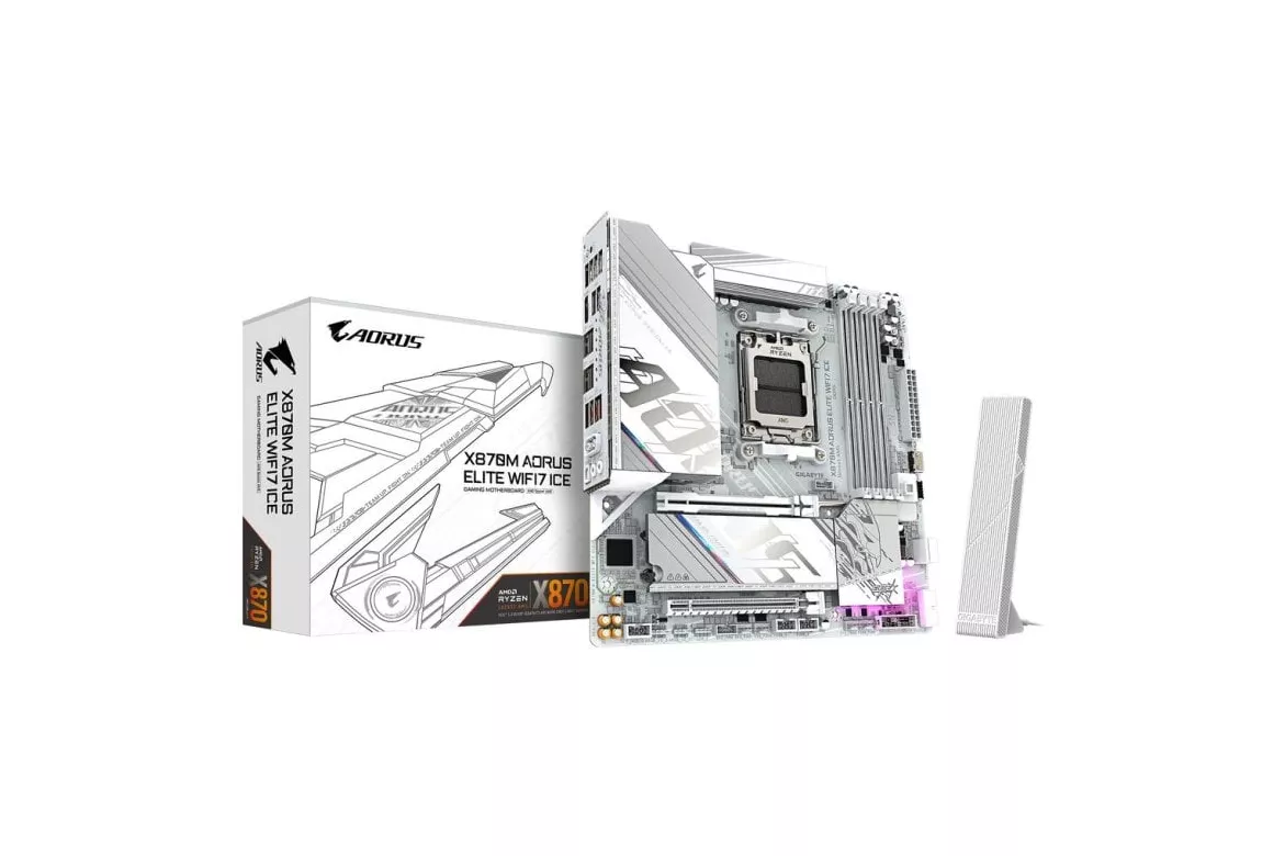Placa Base Gigabyte X870M AORUS ELITE WIFI7 AMD X870 AM5 DDR5 Micro ATX WiFi 7 USB4 2.5GbE RGB