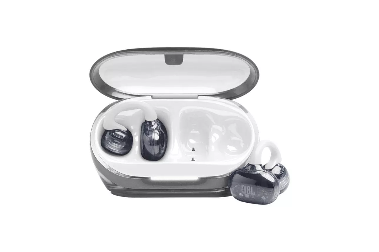 Auriculares JBL Soundgear Clips inalámbricos Bluetooth con Cancelación de Ruido, micrófono y protección IP54, blancos