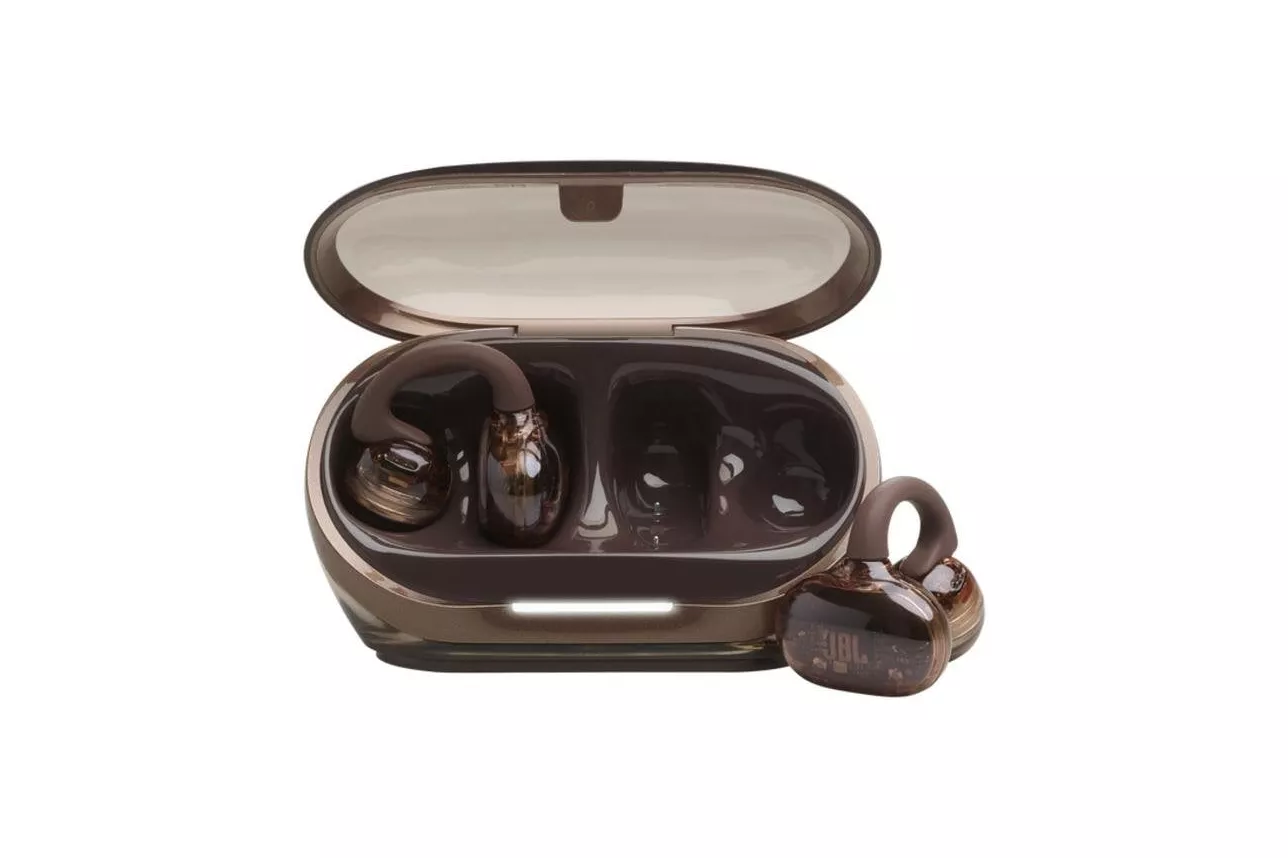 Auriculares JBL Soundgear Clips inalámbricos Bluetooth con reducción de ruido, micrófono y protección IP54, color cobre