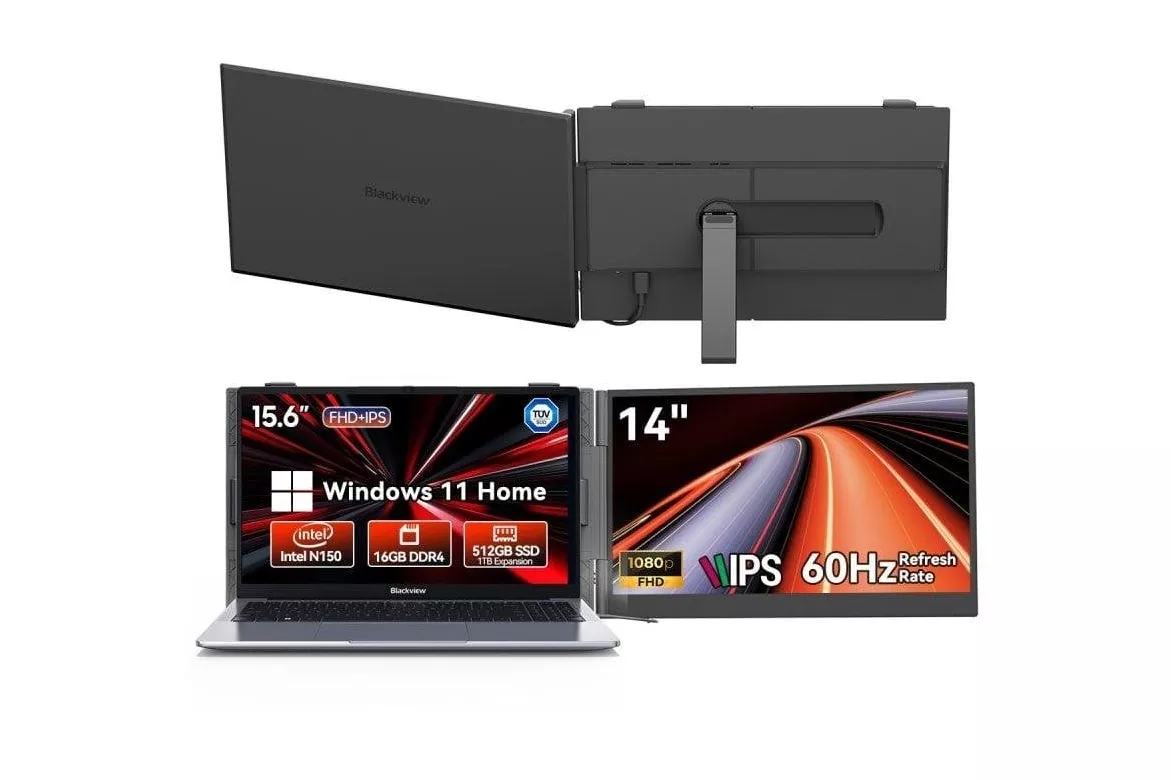 Port&aacute;til Huidun Hibook 6 15.6" Intel N150 16GB 512GB SSD + Pantalla Port&aacute;til Individual