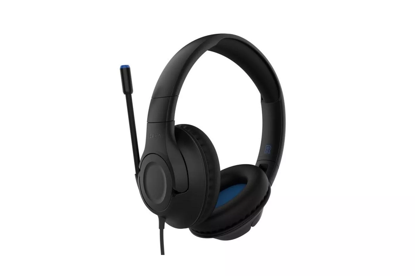 Auriculares Belkin ENA011HQBK con cable USB-C y 3,5 mm Gaming para ni&ntilde;os plegables negros