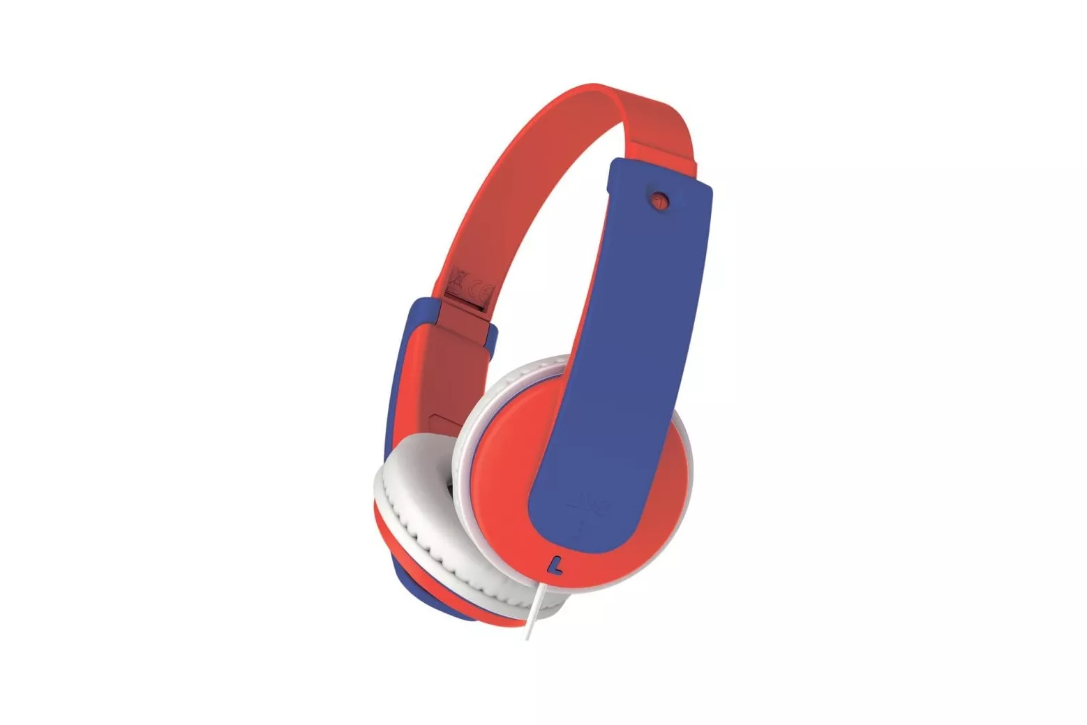 Auriculares JVC HA-KD7 con cable jack 3.5 mm diadema ajustable volumen limitado infantiles azul y rojo