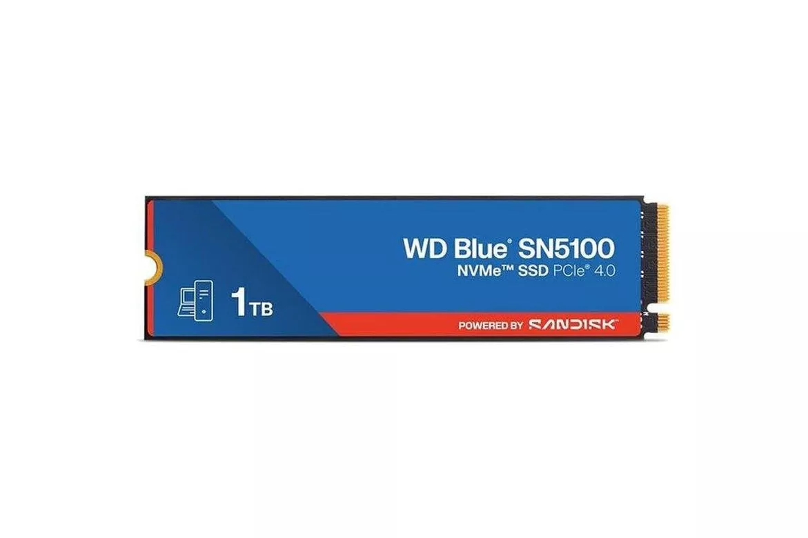 Disco Duro Western Digital Blue SN5100 1TB SSD PCIe 4.0 NVMe 7100MB/s Encriptado