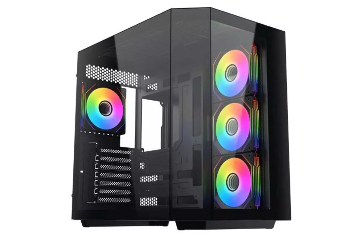 Caja de ordenador Vida Edge torre ATX vidrio templado RGB negra