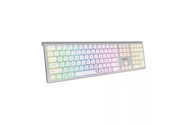 Subblim Dual Master (Blanco / Plata) - Teclado inal&aacute;mbrico