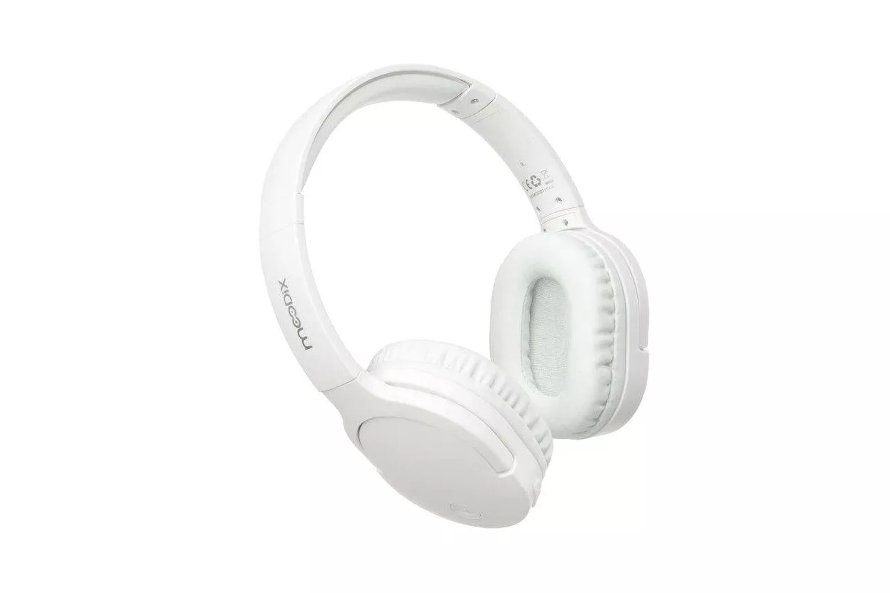 Auriculares Moodix KO23BT1100W inal&aacute;mbricos Bluetooth con micr&oacute;fono, control de volumen y USB-C blancos