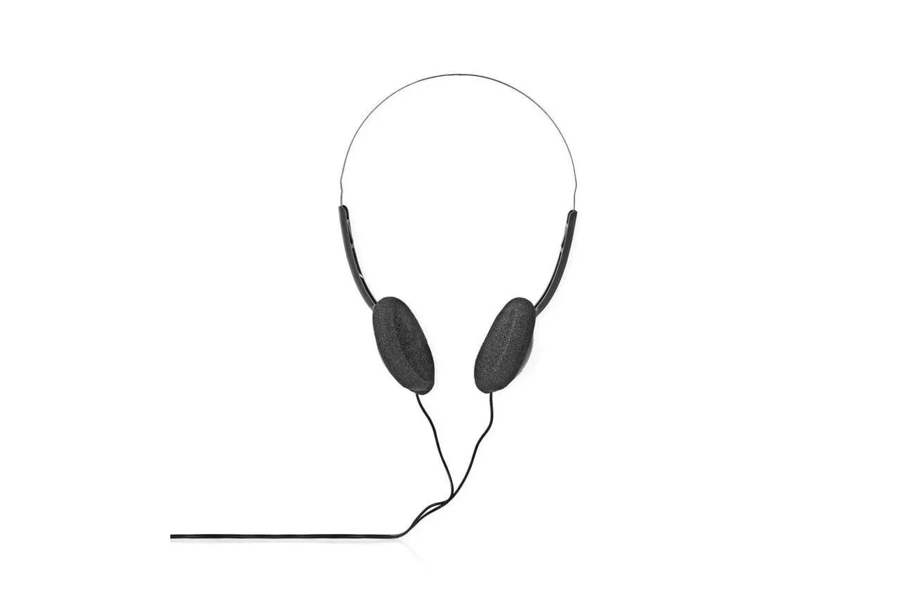 Auriculares Nedis HPWD1101BK con cable Jack 3,5 mm Est&eacute;reo Plegables Negros