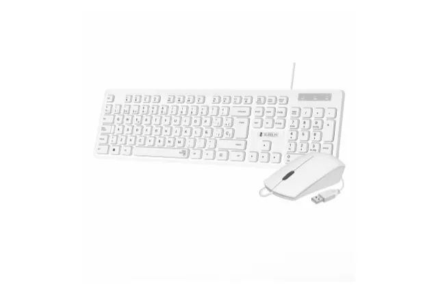 Subblim Business Slim (Blanco) - Teclado + rat&oacute;n USB