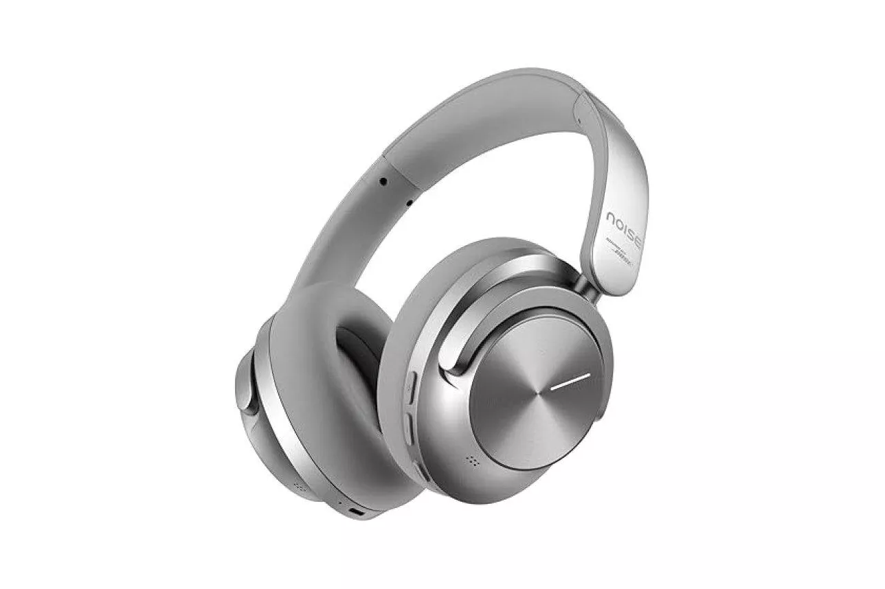 Auriculares Noise Sound Max inal&aacute;mbricos Bluetooth con Cancelaci&oacute;n de Ruido, micr&oacute;fono y control t&aacute;ctil, color plata