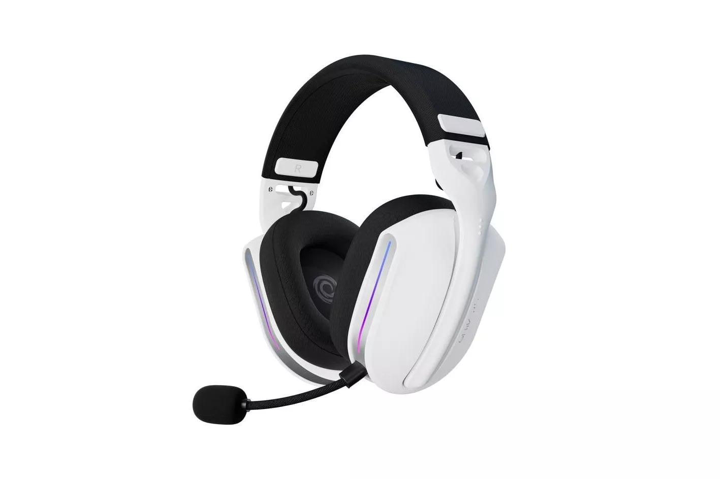 Auriculares ONiVERSE Polaris inal&aacute;mbricos y con cable Gaming multiplataforma con Bluetooth, USB-C y LED, blancos