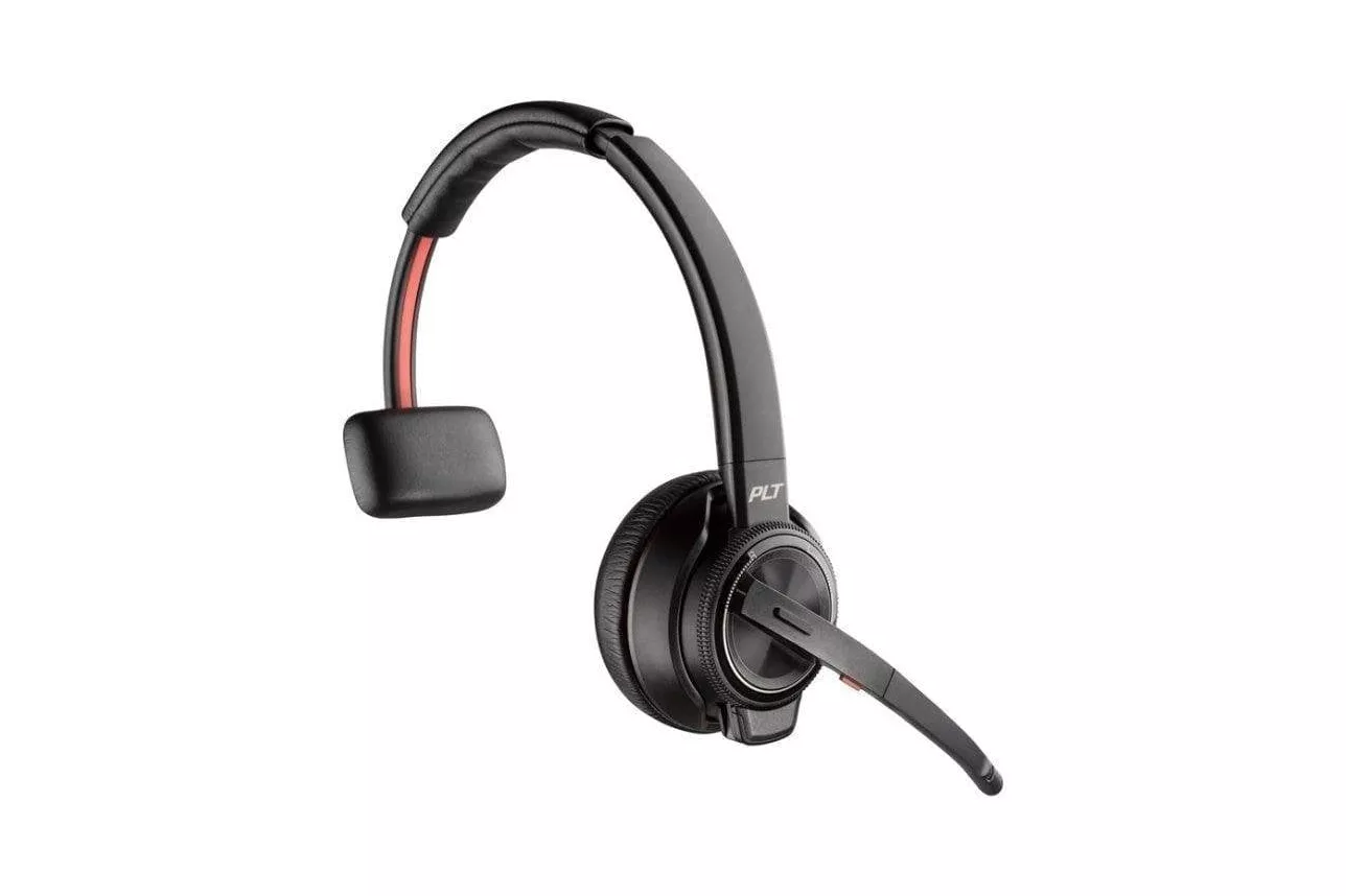 Auriculares Poly Savi 8210 inal&aacute;mbricos DECT para oficina con cancelaci&oacute;n de ruido negros