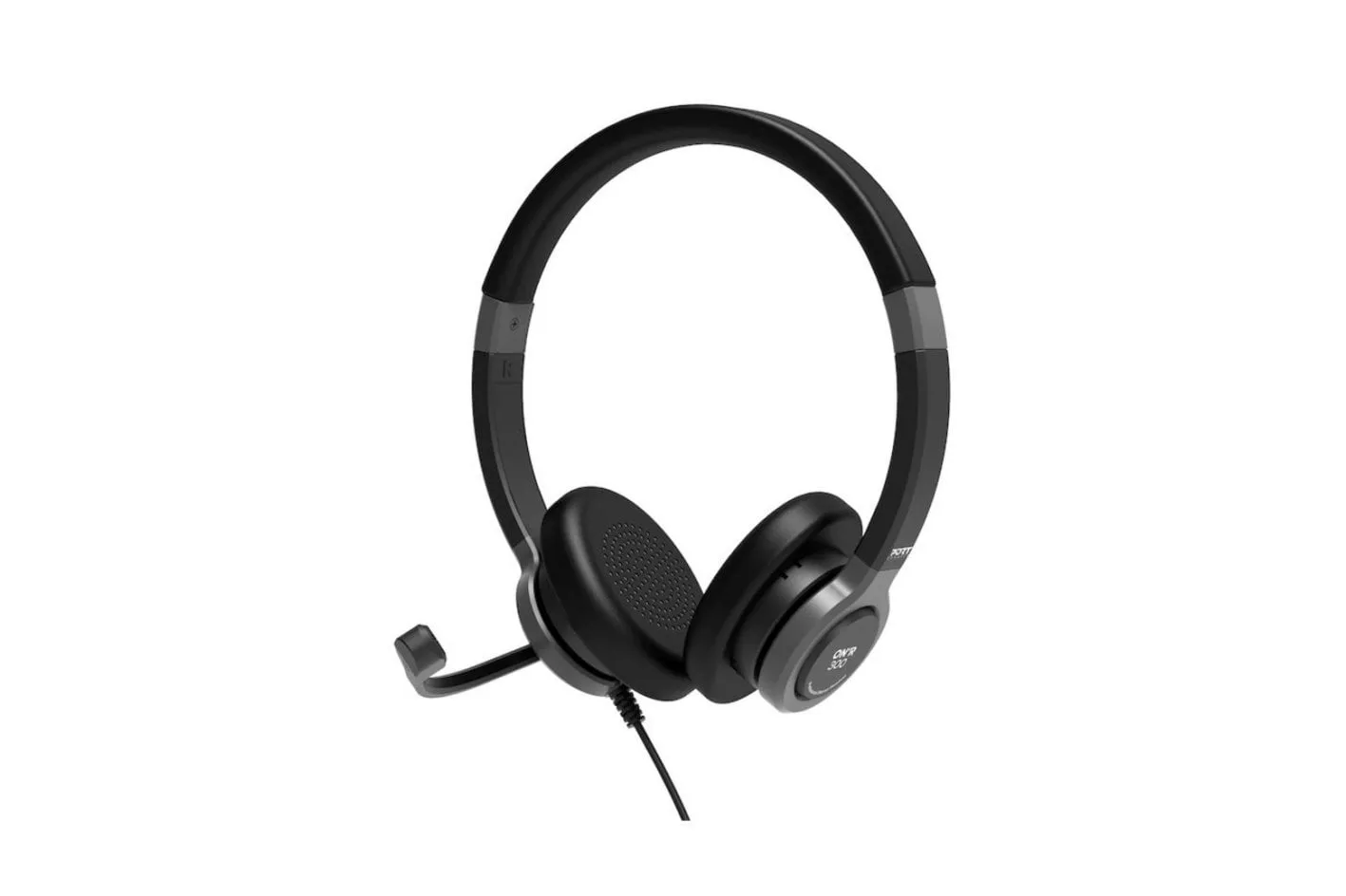 Auriculares Port Designs 912001 con cable USB-A/USB-C para oficina con cancelaci&oacute;n de ruido negros