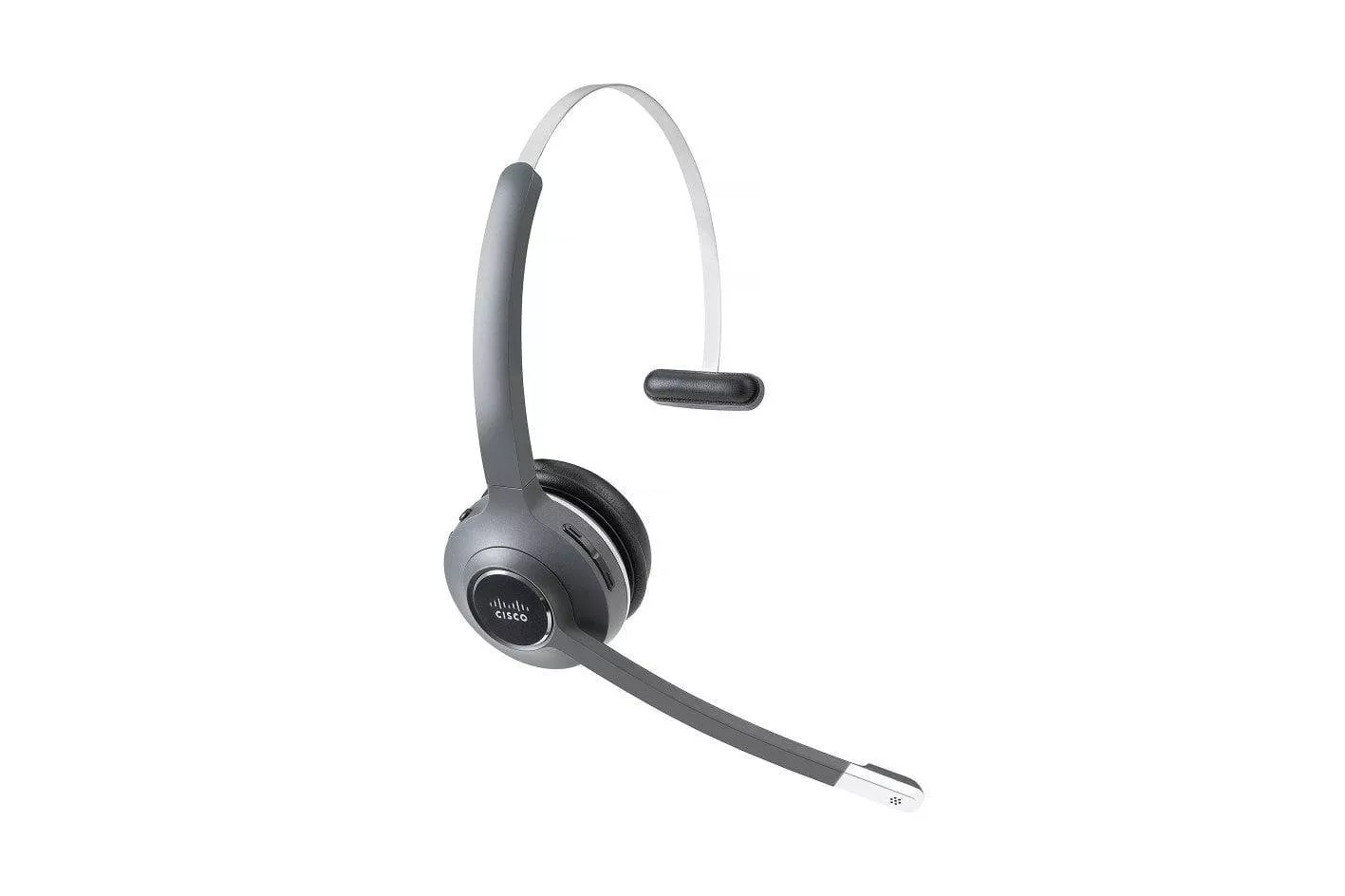 Auriculares Cisco 561 inal&aacute;mbricos DECT para oficina con micr&oacute;fono boom y control en o&iacute;do, negro y gris