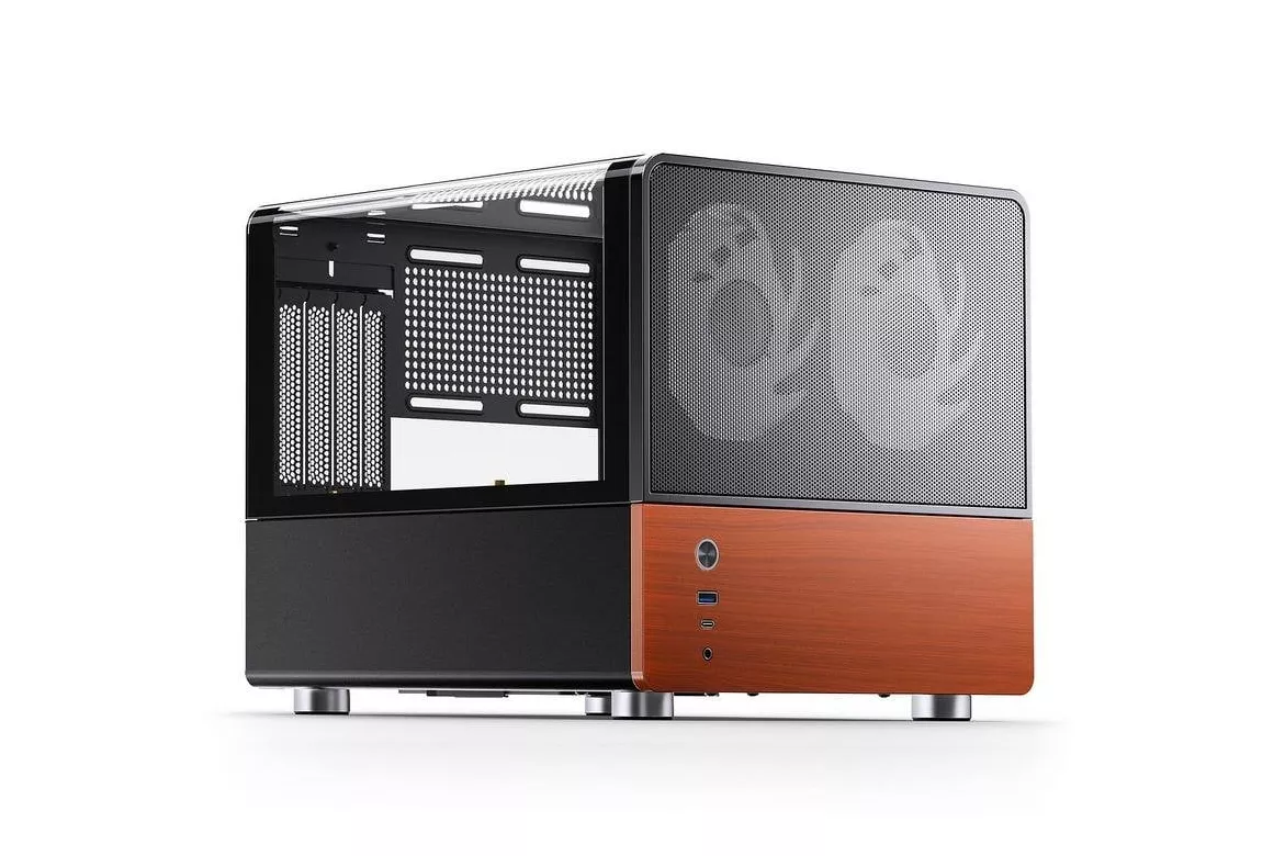 Caja Mini Tower Jonsbo V12 Negro con paneles de cristal templado y vista panor&aacute;mica