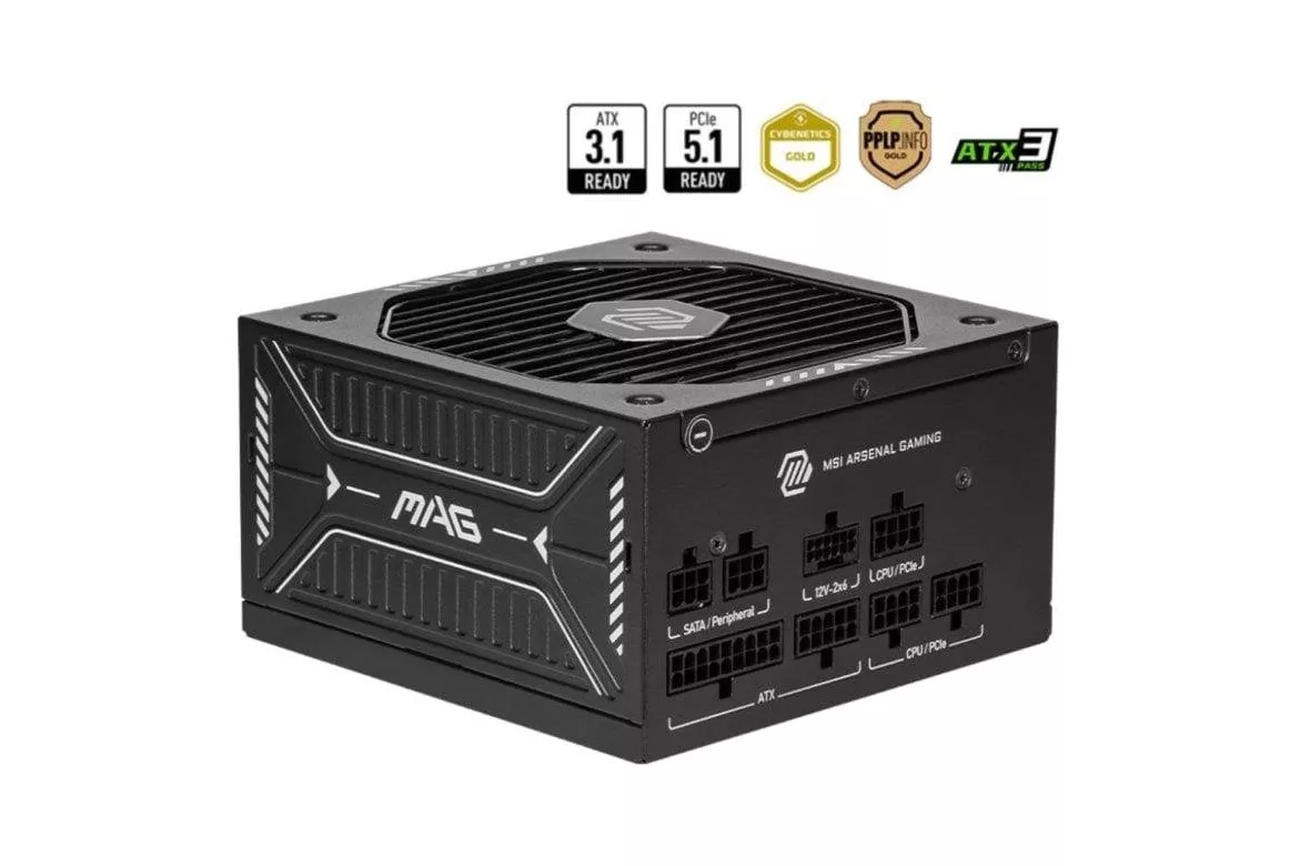 Fuente de Alimentaci&oacute;n MSI MAG A650GLS 650W 80 PLUS Gold modular PCIe 5.0