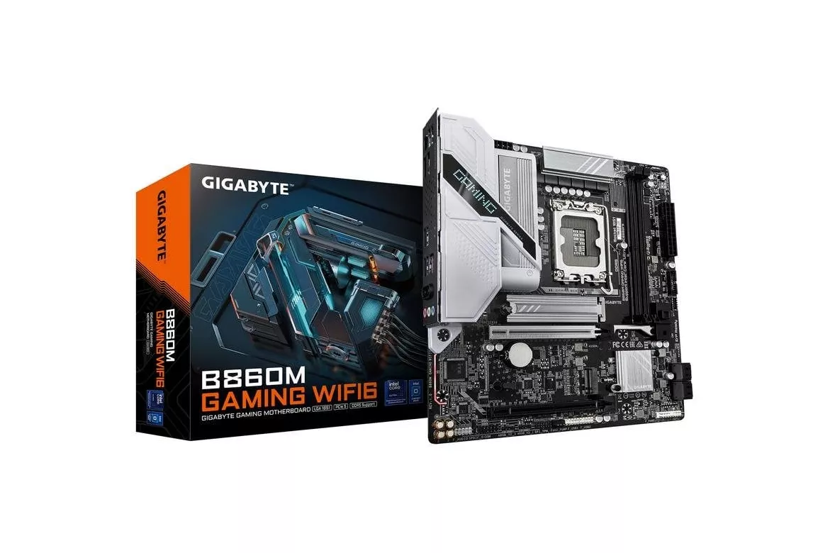 Placa Base Gigabyte B860M GAMING WIFI6 B860 LGA 1851 DDR5 Micro-ATX WiFi 6 2.5GbE M.2 PCIe 5.0 RAID
