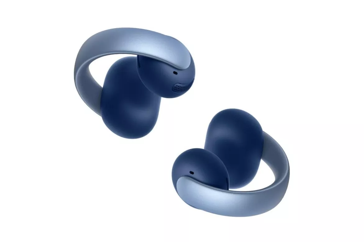 Auriculares Soundcore AeroClip inal&aacute;mbricos Bluetooth para llamadas, m&uacute;sica y deporte, control t&aacute;ctil, color azul