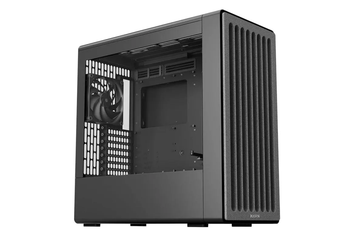 Torre PC Caja PC HAVN BF360 Negra Mid Tower Vidrio Templado Gaming ATX/EATX